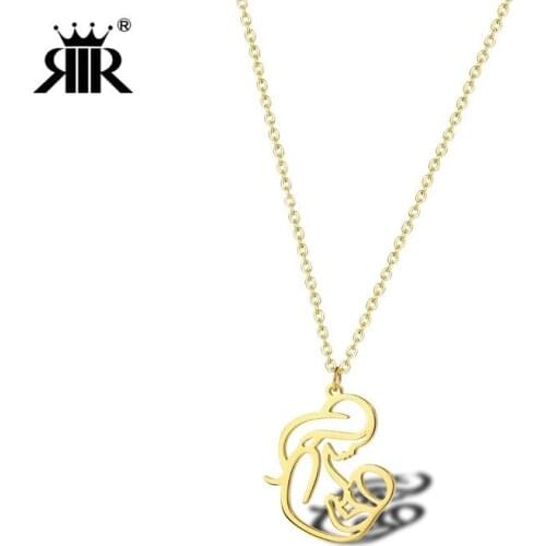 RIR Breastfeeding Symbol Pendant Necklace Nursing Mums Awareness Jewelry Breast Feeding Charm Pregnant Mothers Gifts