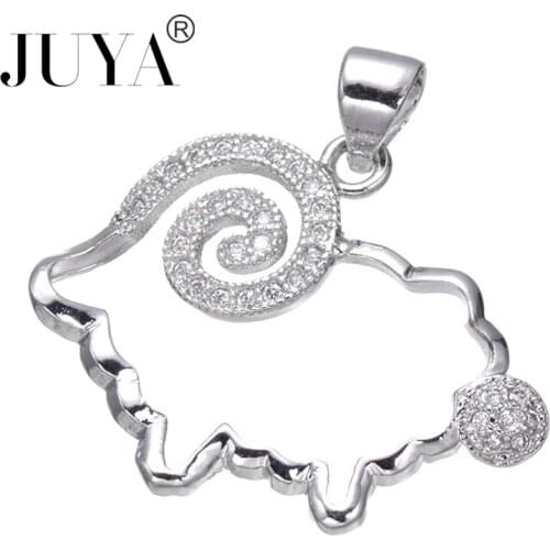 Jewelry Making Supplies Micro Pave AAA Zirconia Rhinestone Animal Sheep Charm Pendants For Women Bracelets Necklace Accessories