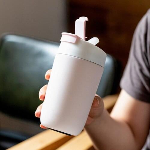 Simple Female Vacuum Cup Portable 304 Stainless Steel Water Cup Portable Car Tea Milk Thermos Coffee Mug