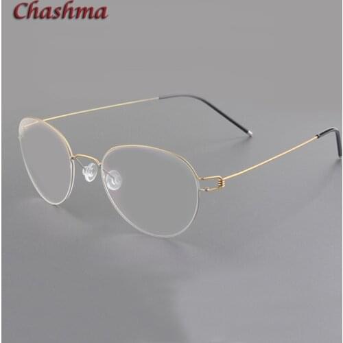 Retro Pure Titanium Men Round Ultra Light Optical Spectacles Glasses Frame Women Fashion Vintage Eyeglass