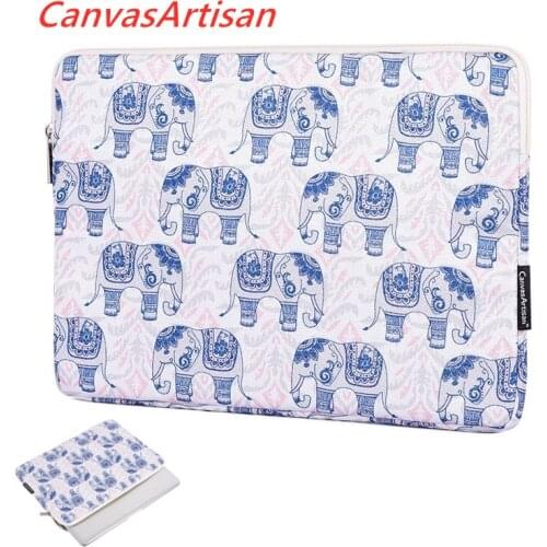 CanvasArtisan Brand Laptop Bag 11,12,13,14,15,13.3,15.6,Blue Elephant Sleeve Case For Macbook Air Pro13.3 Notebook,Dropship V044