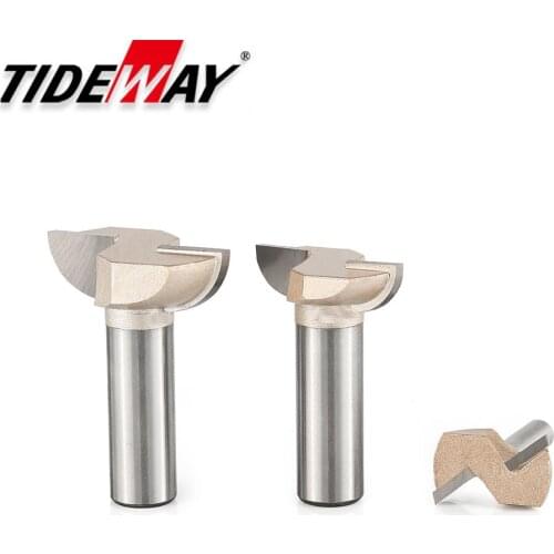 Tideway 1pcs 1/2 Shank Woodworking Drawer Router Bits CNC Tool Handle Nail-shaped Milling Cutter For Wood Tungsten End Mill