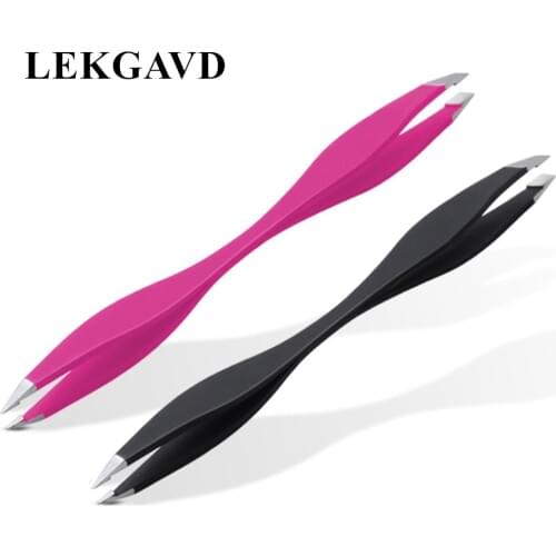 1PC Eyebrow Tweezers Rose Beauty Makeup Tools Double Ends Eyebrow Tweezer Anti-static Hair Removal Makeup Tool 1piece Tweezer