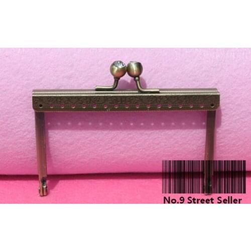 10pcs Shiny Diamond Head 10.5cm Long Foot Metal Purse Frame Handle for Bag Sewing Craft Tailor Sewer