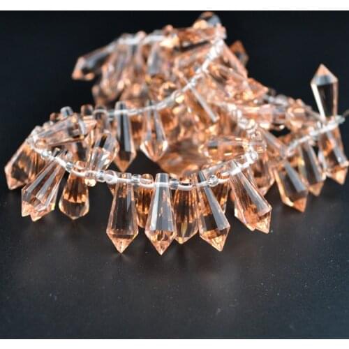 10pcs/lot Crystal Tear Drop Beads Pendant 20x8mm Colorful Faceted DIY Bead Curtains Chandelier Light Jewelry Necklace Making