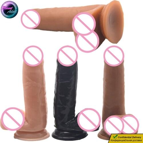 Soft PVC Dildo Thick Penis Dick Masturbator Female Vagina Pussy Anal Masturbation Adult Sex Toys for Women Lesbian Gay Prostate