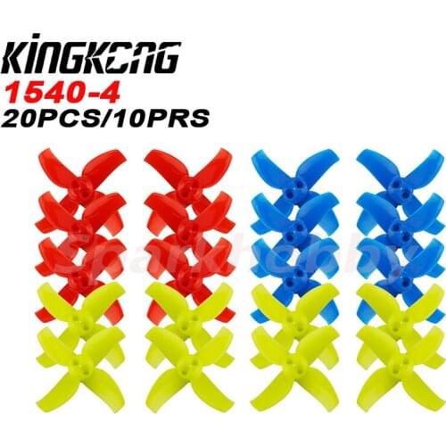 LDARC 20PCS/10 Pairs KINGKONG 1540 40mm 4-blade Propeller CW CCW 1.5mm Hub For RC Drone FPV Quadcopter Multicopter Part