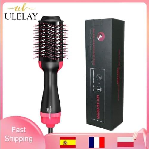 ULELAY 2 IN 1 Hair Straightener Brush And Curler Comb Electric Hair Brush Multi-functional Hair Styler Fashion Hot Air Brush
