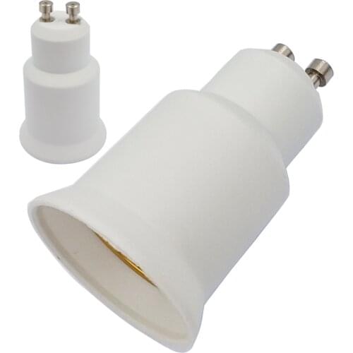 4pcs GU10 to E26/E27 Lamp base adapter Gu10 to E27 light socket adapter extender, install standard LED bulb into Gu10 holder
