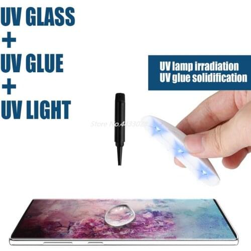 9D UV Nano Liquid Curved Edge Tempered Glass For Samsung Galaxy S7 Edge S8 S9 Plus Note 8 9 10 Pro Note10 Plus Screen Protector