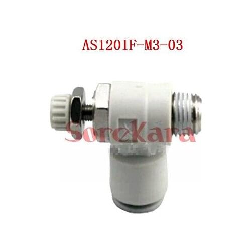 AS1201F-M3-03 Speed Control Valve With One-Touch Fitting Elbow Type Lot Of 5 SMC Type