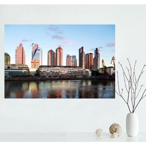 Custom Argentina Decorative Canvas Poster High Quality Home Decoration Wall Art Cloth Silk Fabric Wall Poster Print