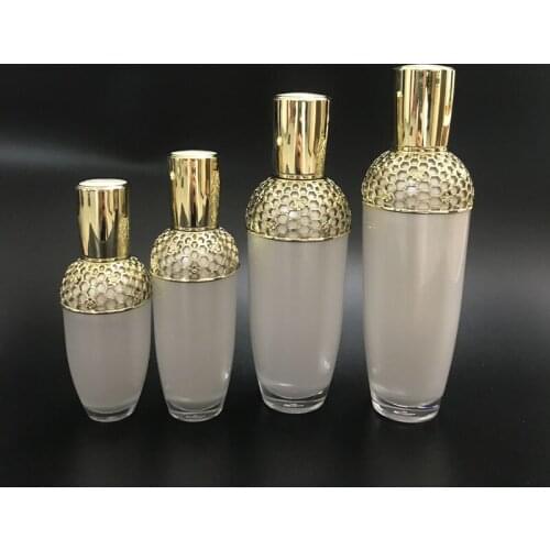 50pcs 30ml 50ml 100ml 120ml Cream Jars Makeup Pots Face Lotion Acrylic Bottles with Pump Caps Travel Cosmetic Container Bottles