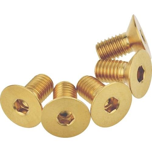 5 Pcs Titanium Ti M5 x 10 12 15 20 25 30mm Allen Key Flat Countersunk Head Screw Bolts