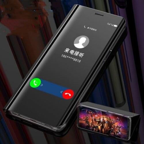 Luxury Mirror Smart View Flip Stand Case For Xiaomi Mi 10T Lite Note10 Ultra 10 Pro Poco F2 Pro X3 NFC Protective Cover Fundas