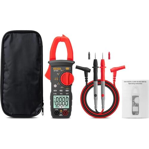 ST181/182 Digital Clamp Meter DC/AC Current 4000 Counts Multimeter Ammeter Voltage Tester Car Amp Hz Capacitance NCV Ohm Test