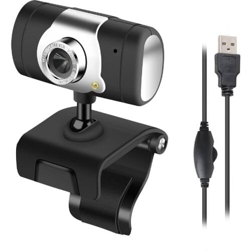 CMOS Web Cam with Microphone USB 12 Megapixel 480P Web Camera with Light for Computer Laptop