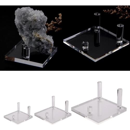 Three-Peg Display Stand for Collectible Shell Mineral Fossils