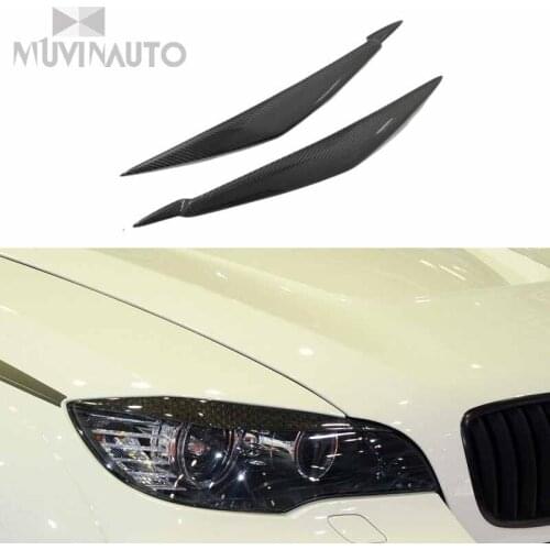 For BMW X6 carbon fiber lamp eyebrow E71 X6 eyebrow Eyeliner headlamp eyelash