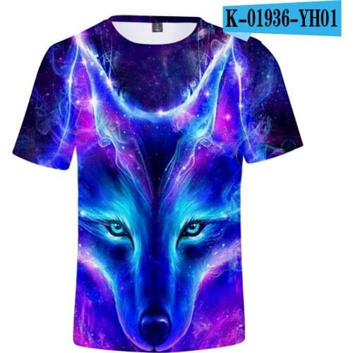 Wolf 3D T-shirts Fashion Tee Summer Short Sleeve Top Quality Dropship Color Itself Tshirt Casual animal Streetwear Clothes