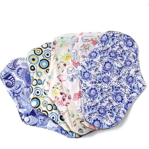 18*18cm Women Resuable Sanitary Pad Feminine Hygiene Pad Washable Charcoal Bamboo Cloth Menstrual Panty Liner Nappy Sanitary Pad