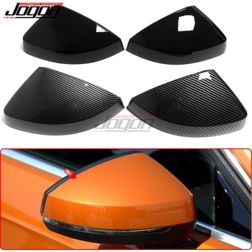 Gloss Black For AUDI A3 S3 8V 2013 - 2016 2017 2018 2019 2020 Side Wing Rearview Mirror Cap Case Shell Cover Trim Replacement