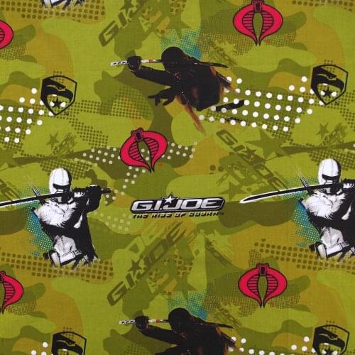 Cotton Woven Fabric - The Rise Of Cobra, sodiers, clothing bedding handmake fabric by the yard (width=108cm,125g)