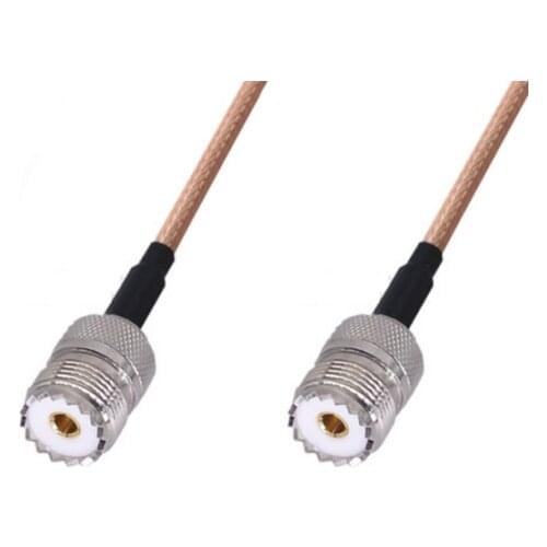 RG142 Cable UHF PL259 Female to UHF Female Connector RF Coaxial Jumper Pigtail Cable