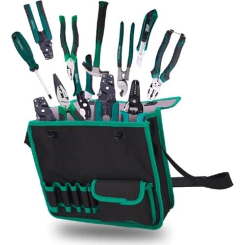 TUOSEN Multifunction Tool Bag Large Capacity Thicken Professional Repair Tools Bag drill tool Pockets Messenger Toolkit Bag
