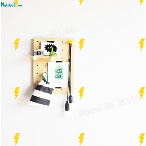Lightning Bolt Wall Sticker Vinyl Pattern Decals For Kids Baby Room Nursery 3d Self-adhesive Lovely Art Murals Gift YT258
