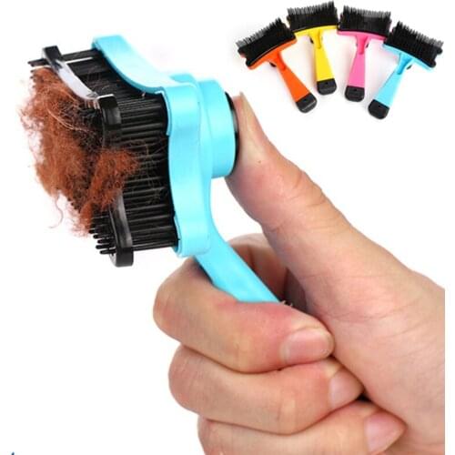 2021 new cat and dog fading comb plastic hair brush pet dog grooming supplies small dog cat brush mascot pet supplies