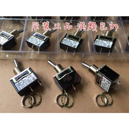 Original new 100% 6011 toggle switch 2pin 2 gear 28*13 high 22mm handle length 17mm opening 12.5mm