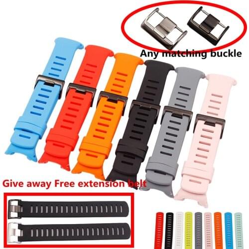 Watch accessories suitable for SUUNTO watch strap D4 D4i D6 D6i NOVO outdoor sports diving silicone strap men and women
