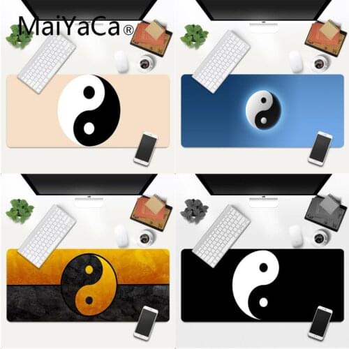 Printed yin and yang Lock Edge Speed Control Laptop Keyboard Mat Gaming Mouse Mat xl xxl 800x300mm for world of warcraft
