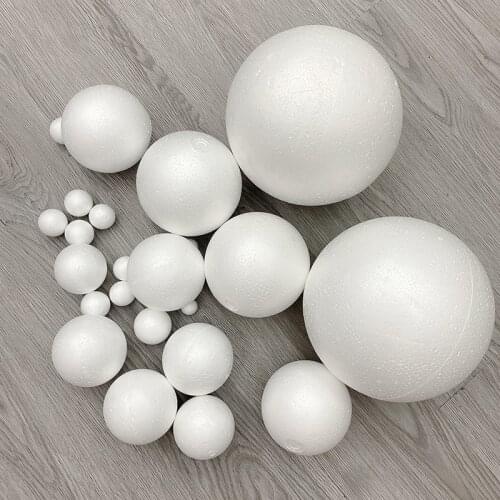 10/50/100PCS DIY Round Styrofoam Balls Christmas Ball White Modelling Polystyrene Foam Craft Balls Christmas Decorations Wedding