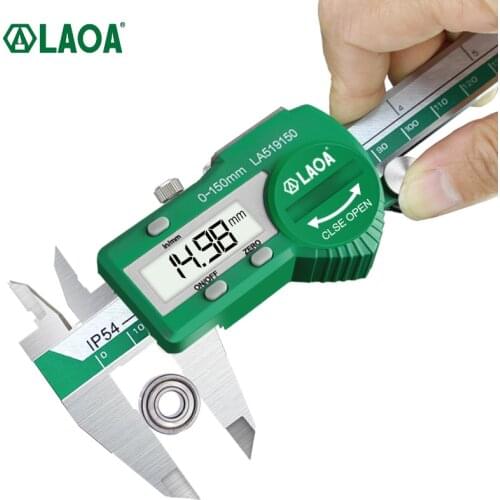 LAOA Digital Vernier Caliper Waterproof Stainless Steel Electronic Measurement 0-150mm Measuring Tool Measuring ruler