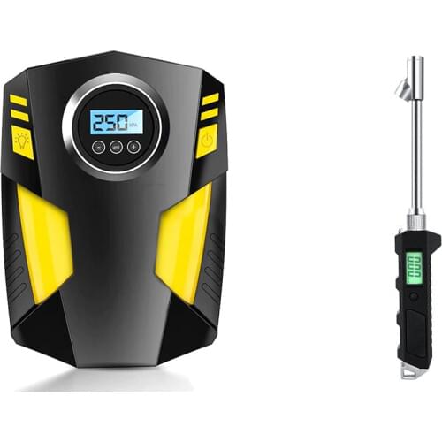 Tire Pressure Gauge Dual Head 200 Psi & 1Pcs Digital Tyre Inflator for Cars with Adaptor