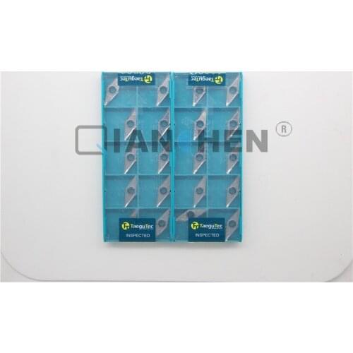 TaeguTec,10pcs/lot,Lathe tools,VCGT160408-FL K10 VCGT160408 FL K10,carbide insert, Face Mill Lathe Tools cutter CNC tool