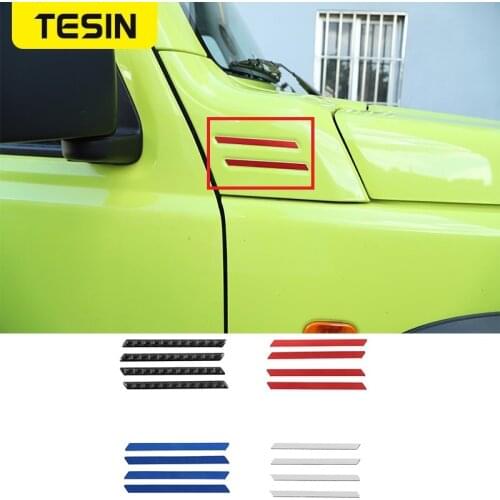 TESIN Chromium Styling For Suzuki Jimny Car A-pillar Corner Decorative Cover Stickers For Suzuki Jimny 2019 2020 Car Styling