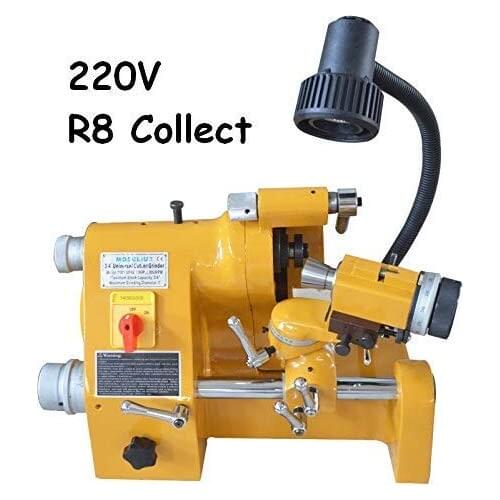 NTBUYING Sharpener Grinder Multi-function End Mill Lathe Drill Bit Tool 220V 50Hz 375W U2 Type R8 Collect