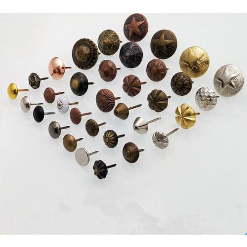 50-100pcs Thick decorative upholstery nails for Jewelry box Gift Case sofa nail round head pin Furniture Pushpin Hardware