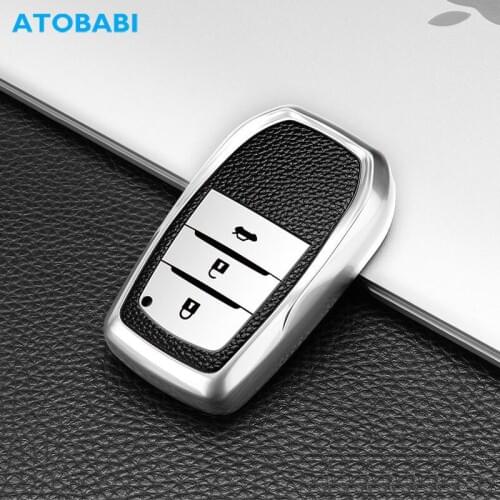 TPU Car Key Cover For Toyota Camry Hybrid Land Cruiser Highlander Leather Pattern Smart Keychain Remote Control Fob Protect Case