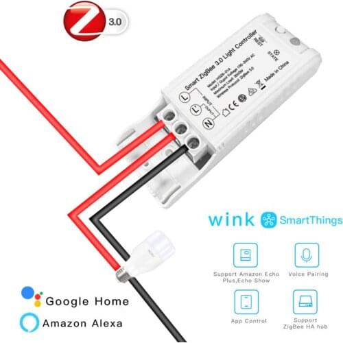 AC100-240V Smart ZigBee 3.0 Light Controller DIY Smart Home Modified Switch Work With Echo Plus Alexa Smart Things