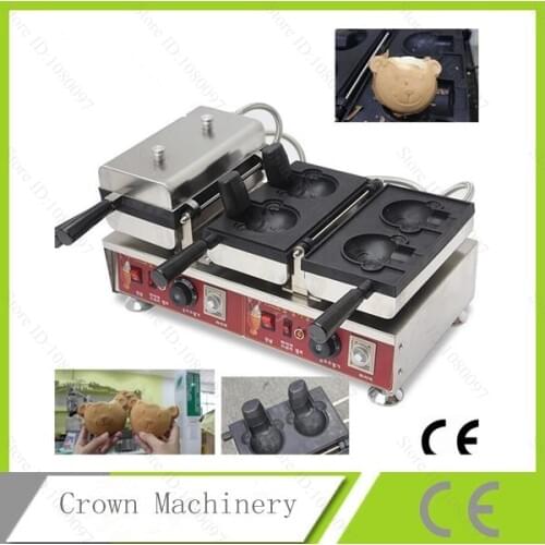 Commercial animal bear shape waffle maker / bear shape waffle machine