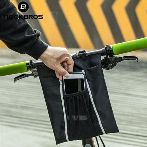 ROCKBROS Bicycle Bags Foldable Cycling Bike Front Bags Handlebar Bag Panniers Cycling Accessories