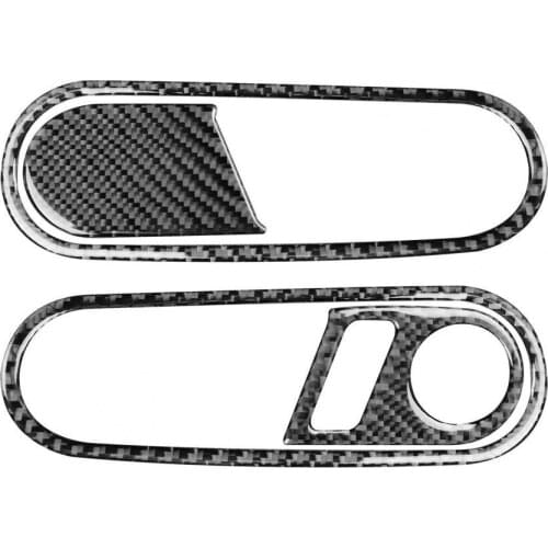 Left drive panel waterproof and scratch-resistant carbon fiber inner door handle frame decoration stickers for Volkswagen Beetle