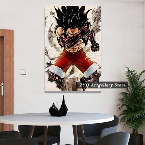 One Piece Luffy Gear 4 Canvas Art Poster And Wall Art Picture Print Modern Family Bedroom Decor Posters