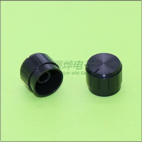 10 pieces 21*16MM black plastic knob potentiometer knob speed control knob flower shaft inner hole 6MM