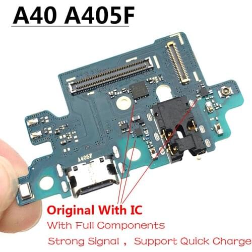 Original USB Charger Charging Port Connector Flex Cable For Samsung A40 A405F Dock Port Socket Jack Connector PCB Board
