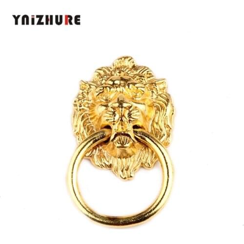 167*46mm Antique Wardrobe Cupboard Handle Kitchen Cabinet Knobs Retro Traditional Luxury Gold High-grade Lion Head Door Handle